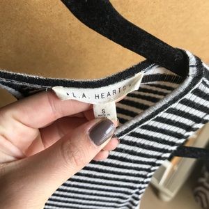 Black and White striped t-shirt dress